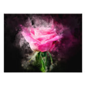 Rosa Blume Aquarell - bb Fotodruck (Vorne)