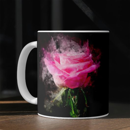 Rosa Blume Aquarell - bb Kaffeetasse