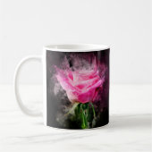 Rosa Blume Aquarell - bb Kaffeetasse (Links)