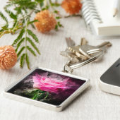 Rosa Blume Aquarell - bb Schlüsselanhänger (Seite)