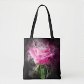 Rosa Blume Aquarell - bb Tasche (Vorderseite)