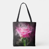 Rosa Blume Aquarell - bb Tasche (Rückseite)