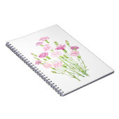 Rosa Blume Aquarell Notizblock (Rechte Seite)
