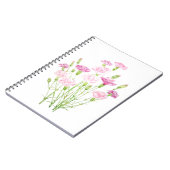 Rosa Blume Aquarell Notizblock (Linke Seite)