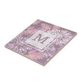 Rosa Blume, Aquarell, Retro Fliese (Seite)