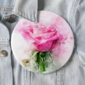 Rosa Blume Aquarell - wb Button (Beispiel)