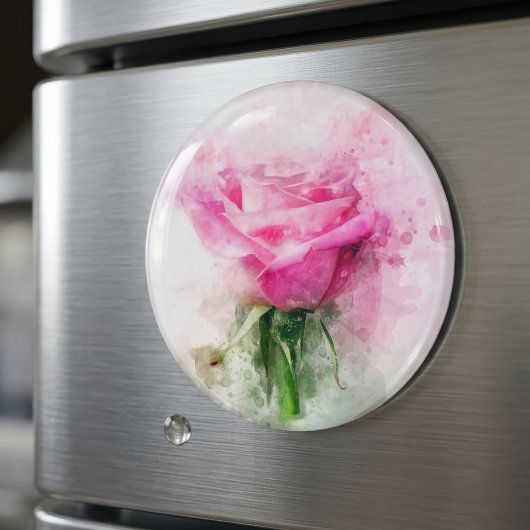 Rosa Blume Aquarell - wb Magnet