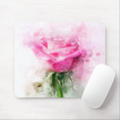 Rosa Blume Aquarell - wb Mousepad (Mit Mouse)