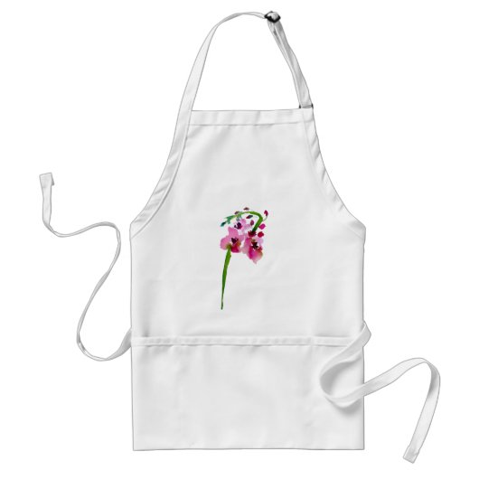 Rosa Blume Aquarellfarbe Schürze (Vorne)