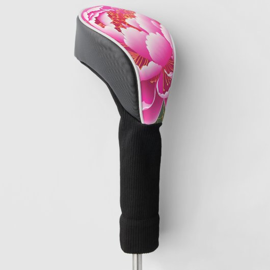 Rosa Blume Aquarellmalerei Golf Headcover (angewinkelt)