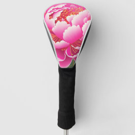Rosa Blume Aquarellmalerei Golf Headcover