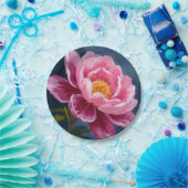 Rosa Blume Aquarellmalerei Pappteller (Party)