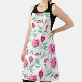 Rosa Blume Aquarellmuster Schürze (InSitu)