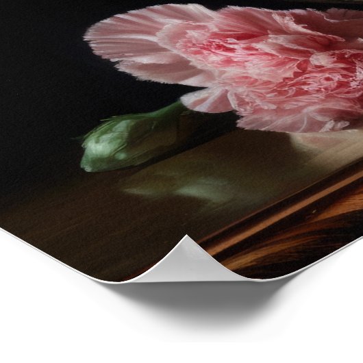 Rosa Blume Art Print Poster (Ecke)