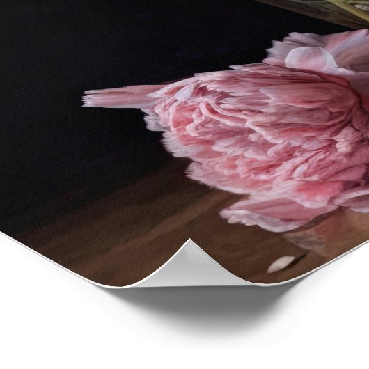 Rosa Blume Art Print Poster (Ecke)