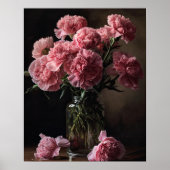 Rosa Blume Art Print Poster (Vorne)