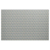 Rosa Blume auf blauem Stoff | Blumenmaterial (Yard (91,4 cm))