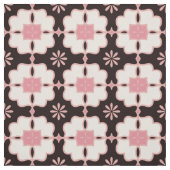 Rosa Blume auf Braun | Blumenmuster Stoff (Muster)