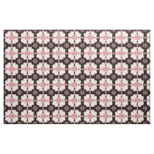 Rosa Blume auf Braun | Blumenmuster Stoff (Fat Quarter (45,7 x 55,9 cm))