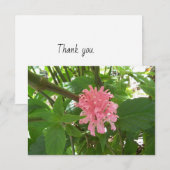 Rosa Blume auf Dankeschön Karte (Vorne/Hinten)
