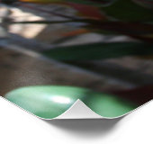 Rosa Blume auf dem Baum Poster (Ecke)