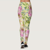 Rosa Blume auf gelben Leggings (Rückseite)