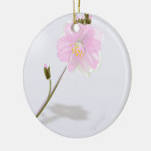 Rosa Blume auf grau Keramik Ornament (Links)