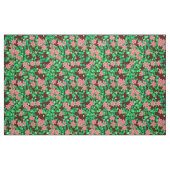 Rosa Blume auf Schokoladenbasis Stoff (Fat Quarter (45,7 x 55,9 cm))