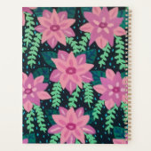 Rosa Blume auf schwarz Planer (Rückseite)