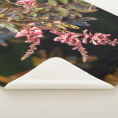 Rosa Blume auf schwarzem Hintergrund Sherpadecke (3/4)