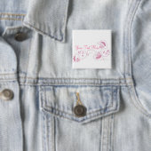 Rosa Blume auf Weiß Button (Beispiel)