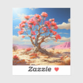 Rosa Blume Aufkleber (Blatt)