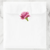 Rosa-Blume-Aufkleber/Siegel Runder Aufkleber (Tasche)