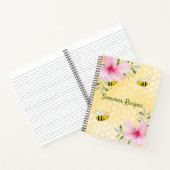 Rosa Blume aus Honigwaben Notizblock (Innenseite)