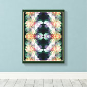 Rosa Blume aus Peony multipliziert Abstrakt Leinwanddruck (Insitu (Holzboden))