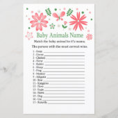 Rosa Blume Baby Animes Name Spiel (Vorderseite)