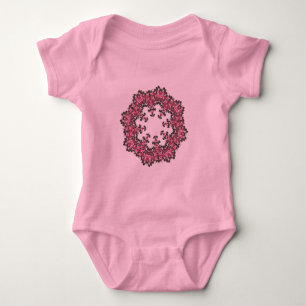 Rosa Blume Baby Strampler