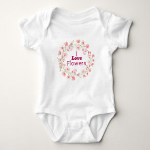 Rosa Blume Baby Strampler