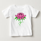 Rosa Blume Baby T-shirt (Vorderseite)