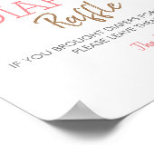 Rosa Blume Babydusche Vollständig individualisierb Poster (Ecke)