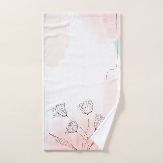 Rosa Blume Badehandtücher Set (Handtuch)