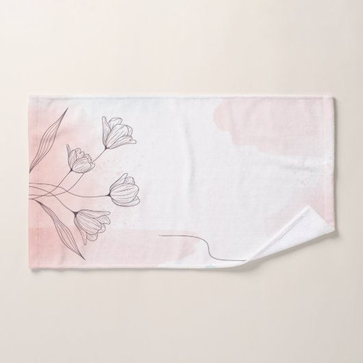 Rosa Blume Badehandtücher Set (Handtuch)