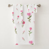 rosa Blume Badhandtuch Set (Insitu)