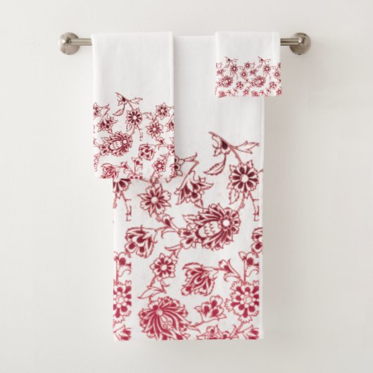Rosa Blume Badhandtuch Set (Insitu)