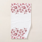 Rosa Blume Badhandtuch Set (Handtuch)