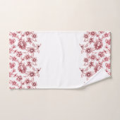 Rosa Blume Badhandtuch Set (Handtuch)