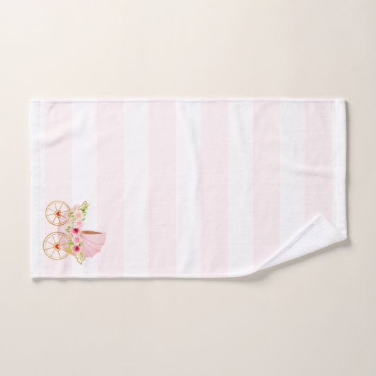 Rosa Blume Badhandtuch Set (Handtuch)