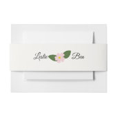Rosa Blume Bauchband Einladungsbanderole (Vorderseite Beispiel)