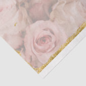 Rosa Blume Bee Gold Flush Blumendekoupage Seidenpapier (Ausschnitt)