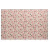 Rosa Blume beigefarbenes Blumenmuster Stoff (Fat Quarter (45,7 x 55,9 cm))